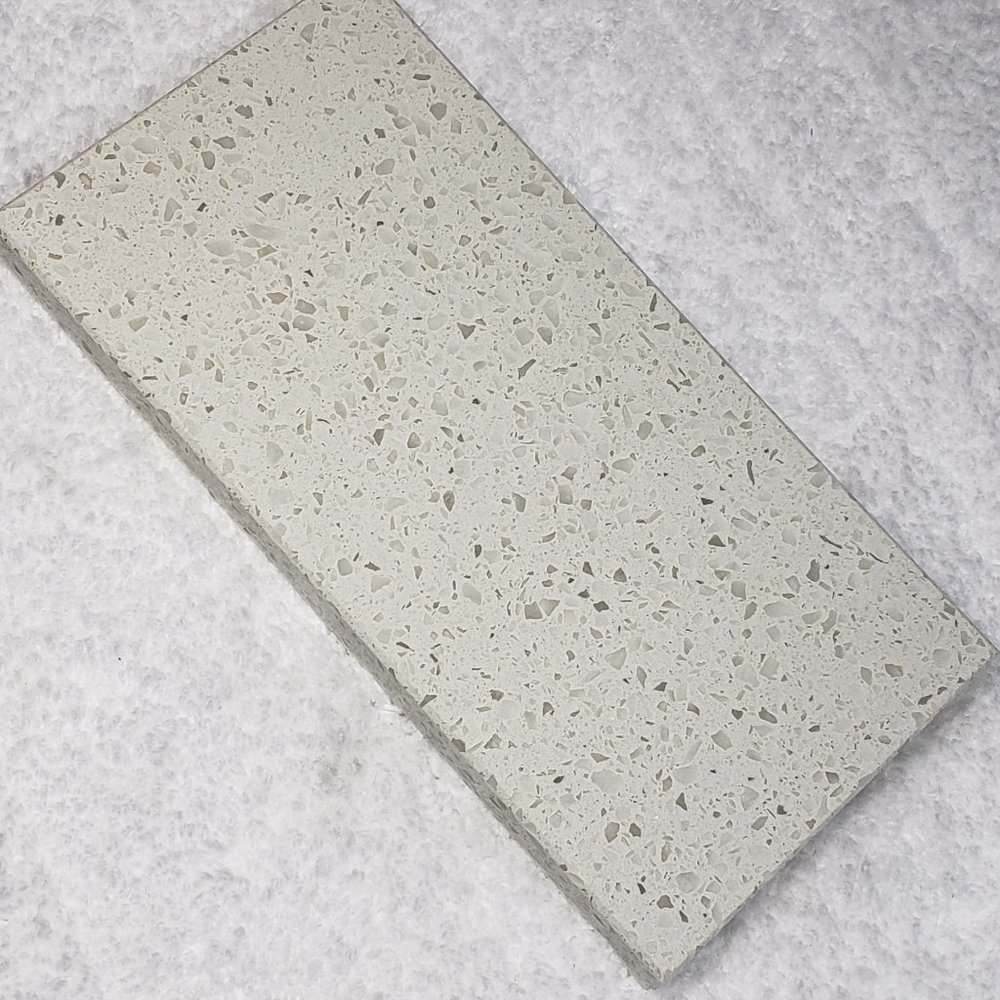 Quartz Stone Cutting Board cheese sushi charcuterie tray 5x10 white chunky chip